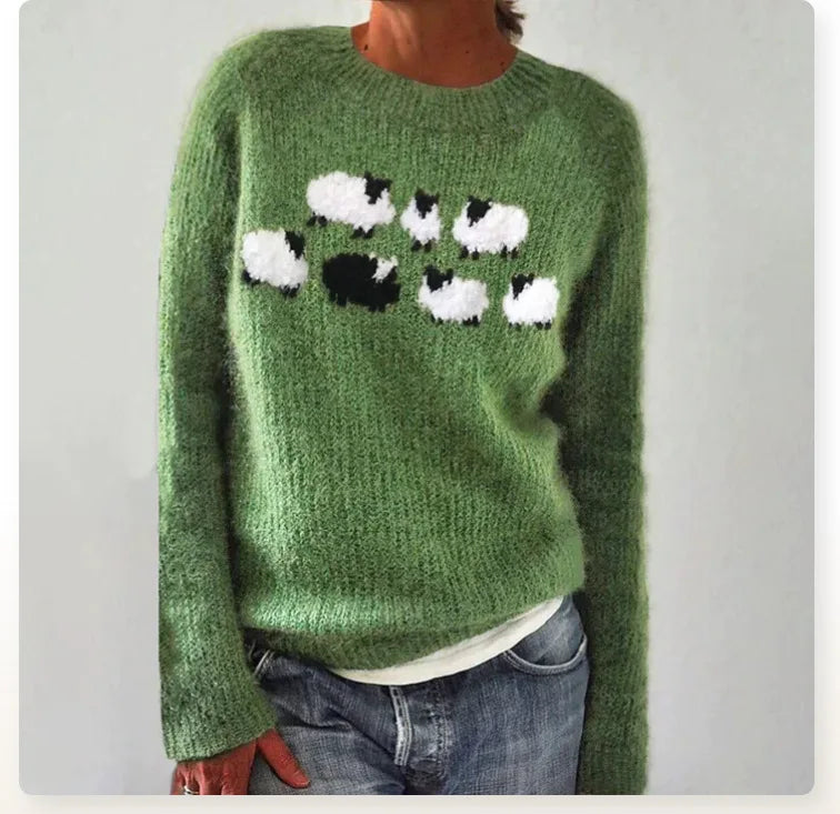 Martine - Stijlvolle Vintage Gebreide Trui