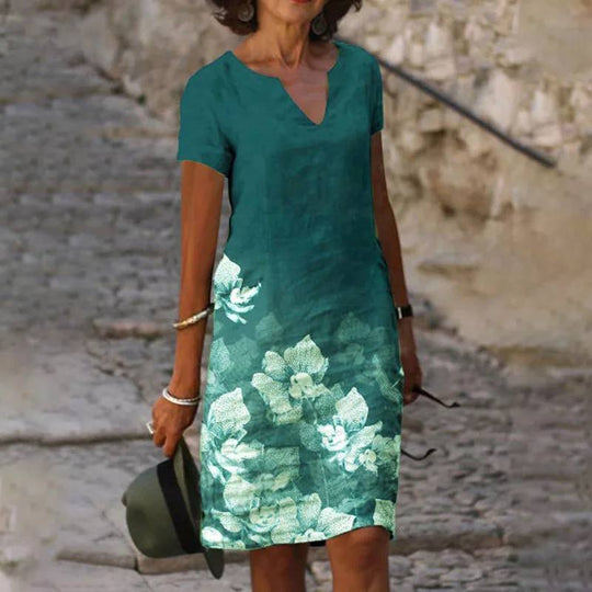 Ingrid - Kleurrijke Bloemen Zomerjurk
