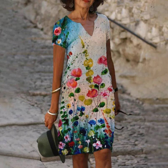 Liana - Luchtige Zomerjurk met Bloemenprint Dames