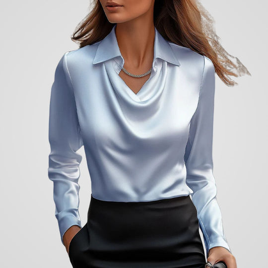 Selene - Elegante Satijnen Dames Blouse