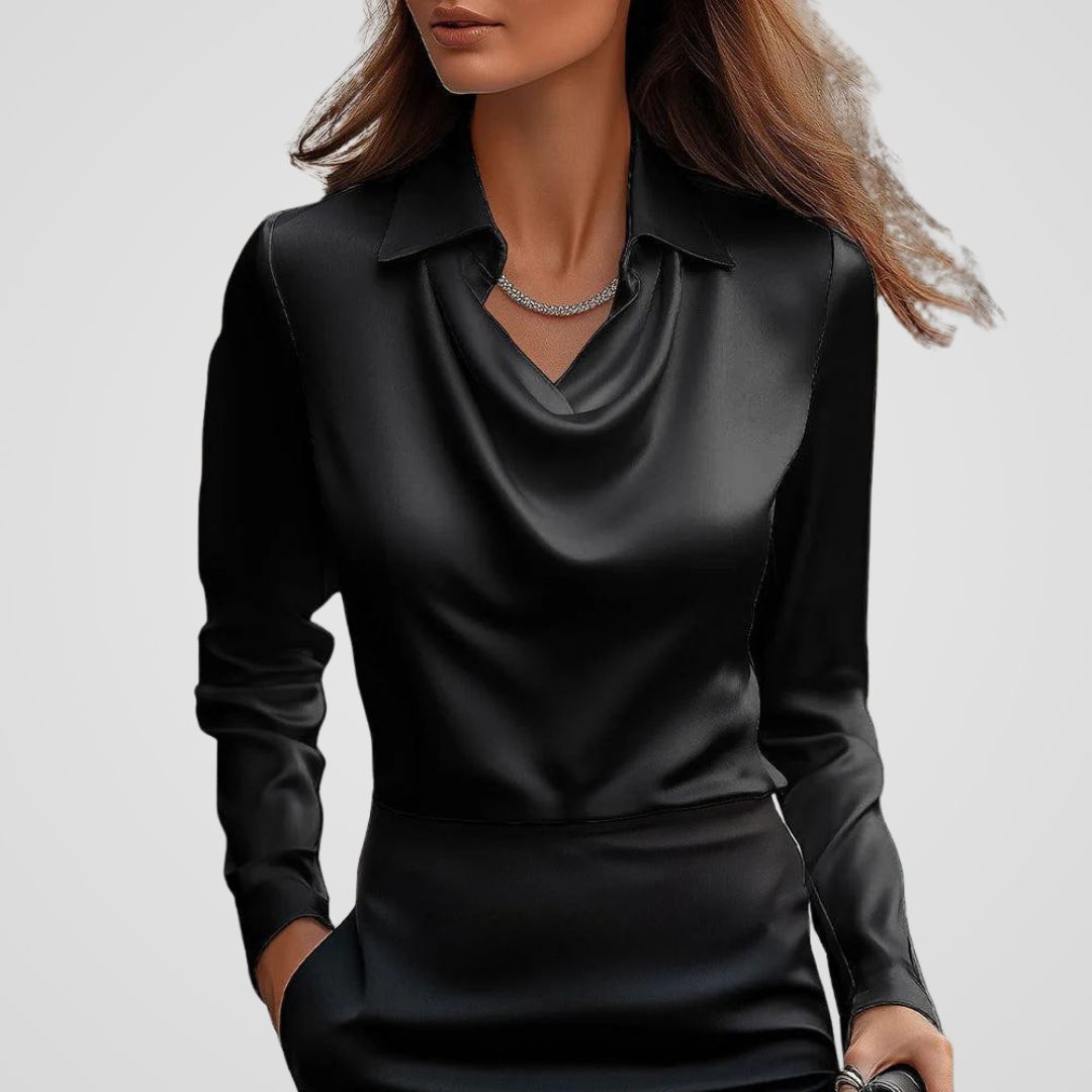 Selene - Elegante Satijnen Dames Blouse