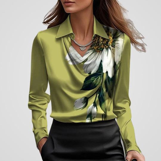 Selene - Elegante Satijnen Dames Blouse