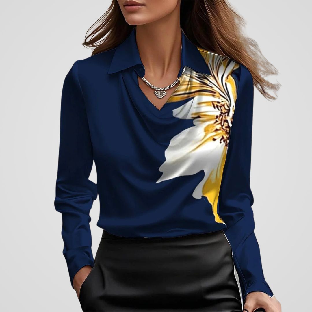 Selene - Elegante Satijnen Dames Blouse