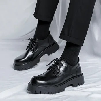 Nathan - Moderne Leren Derbyschoenen