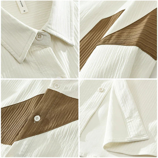 Lars - Patchwork Overhemd - Stijlvol - Heren-5