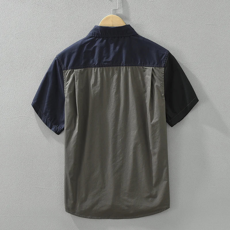 Khalid - Casual Patchwork Overhemd - Trendy - Heren-2