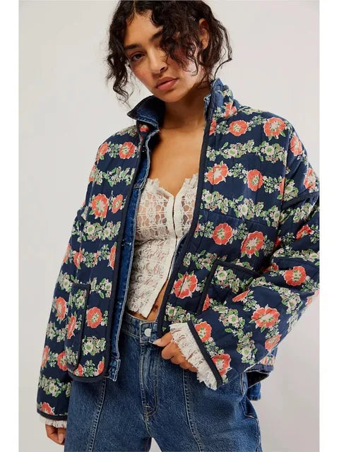 Flore - Jas dames vintage bloemenprint