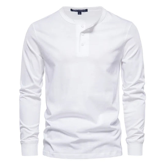 Ed - Lange Mouw Henley T-Shirt - Comfortabel - Heren-4