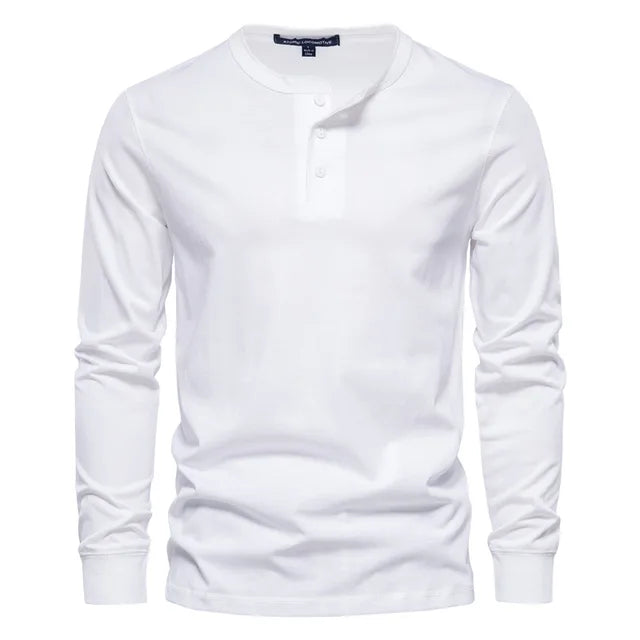 Variant image for Ed - Lange Mouw Henley T-Shirt - Comfortabel - Heren-19