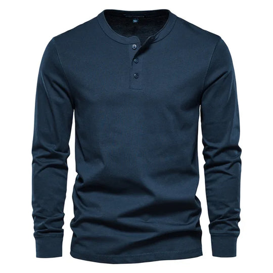 Variant image for Ed - Lange Mouw Henley T-Shirt - Comfortabel - Heren-25