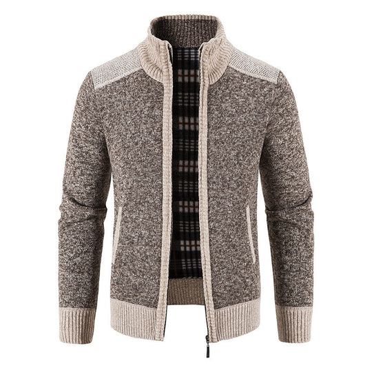 Sebas – Wollen cardigan met kraag en klassieke look