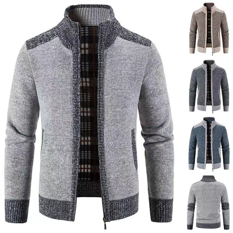 Sebas – Wollen cardigan met kraag en klassieke look