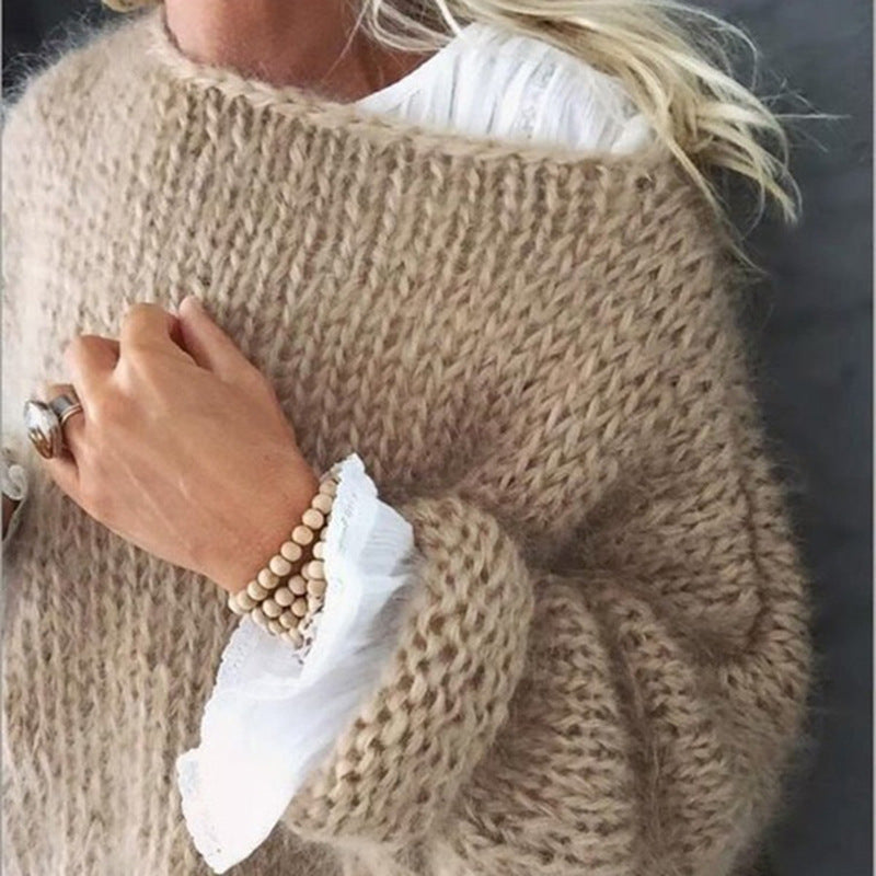 Trendy Knits - Stijlvolle Gebreide Trui