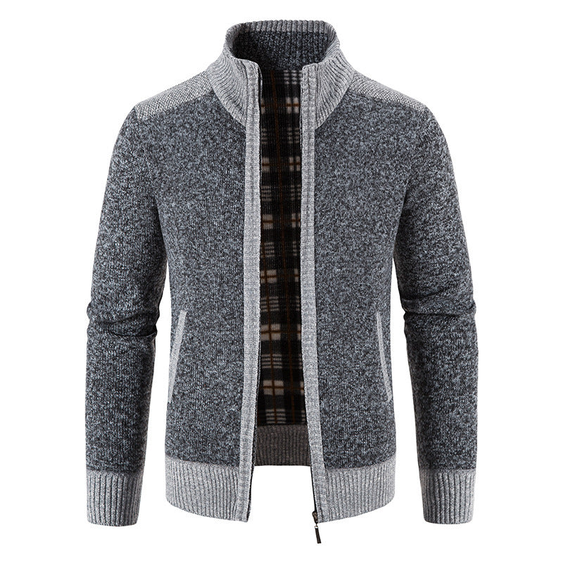 Sebas – Wollen cardigan met kraag en klassieke look