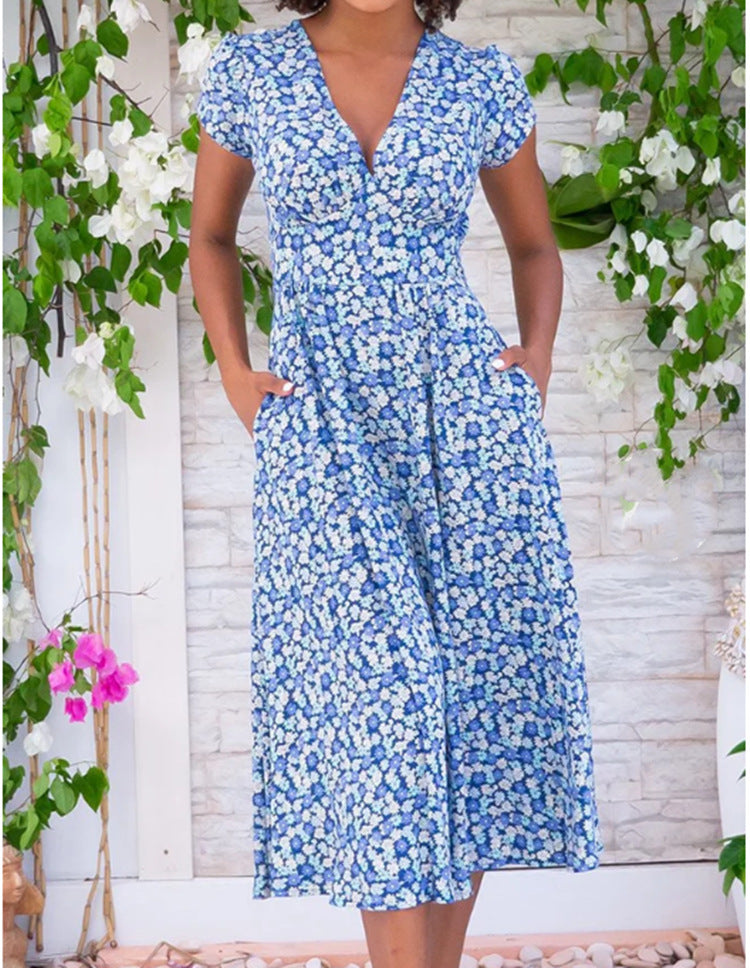 Rose - Midi Jurk met Bloemenprint Dames