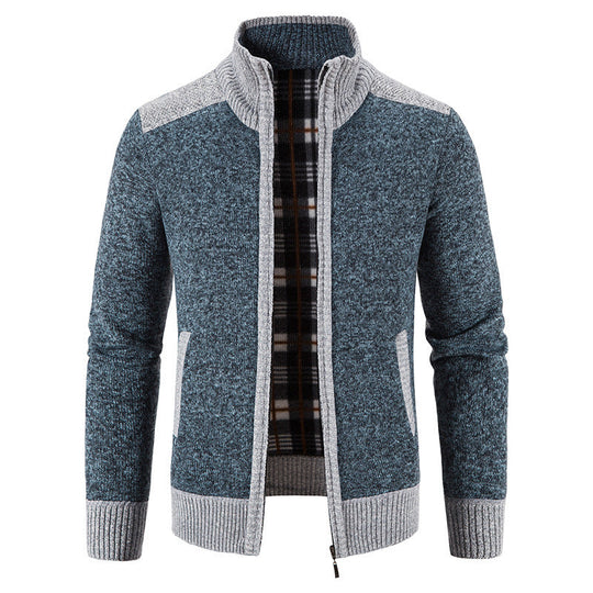 Sebas – Wollen cardigan met kraag en klassieke look