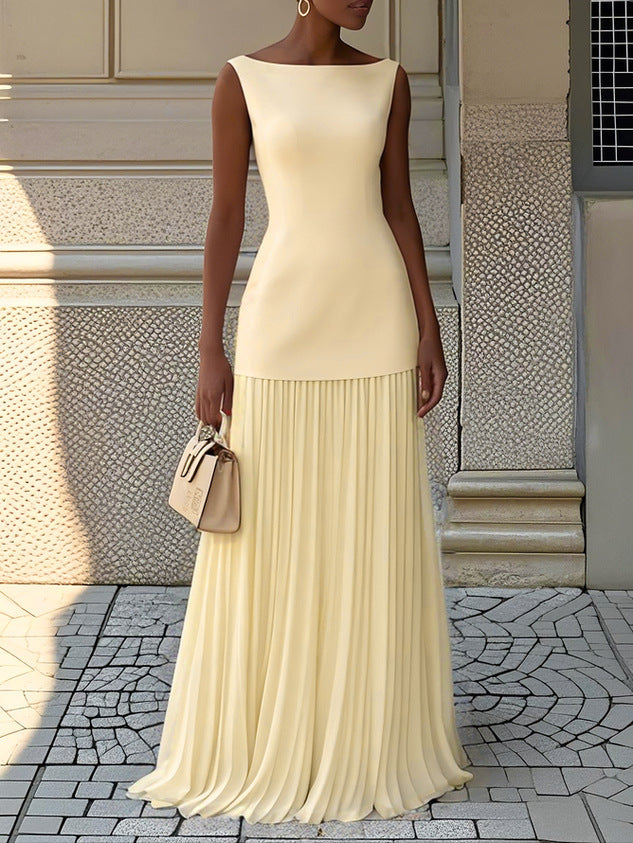 Sofia | Maxi Jurk Dames Elegant Geplooid