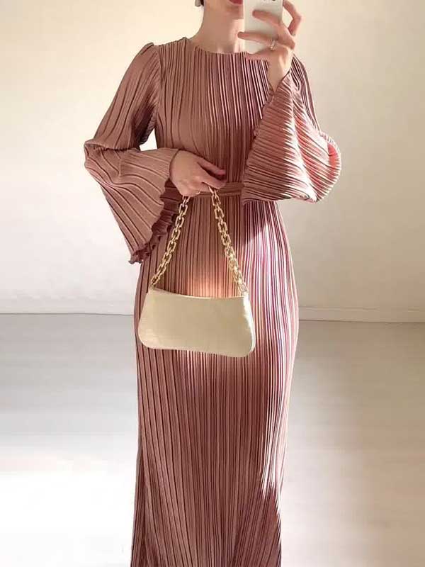 Lotte - Geplooide Lange Jurk - Elegant en Comfortabel - Dames-2