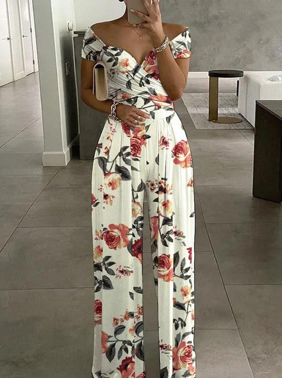 Mila - Casual Wide Leg Jumpsuit met Trendy Print en Comfort