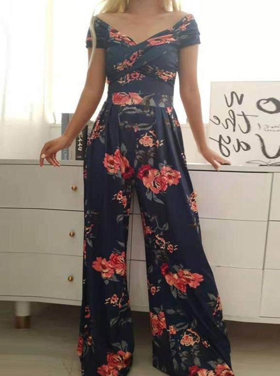 Mila - Casual Wide Leg Jumpsuit met Trendy Print en Comfort