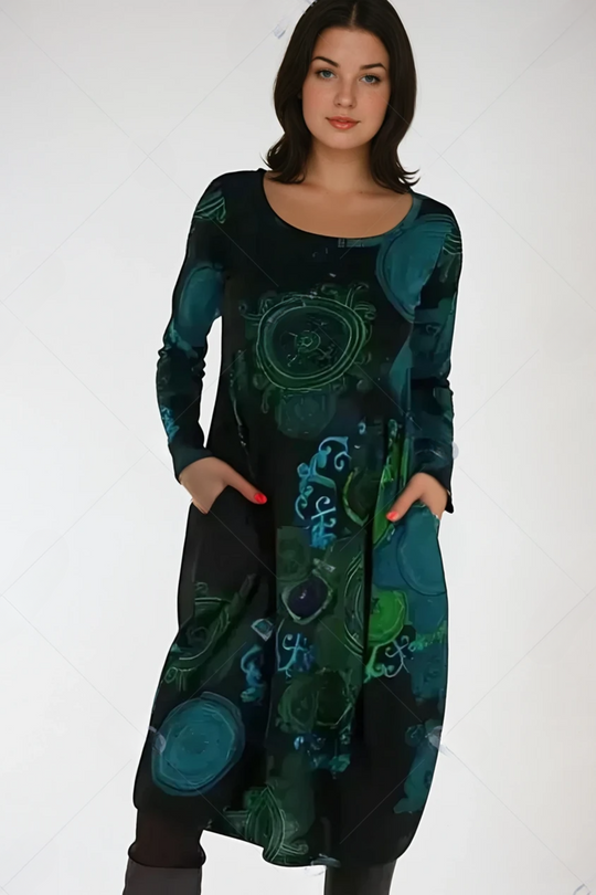 Boho Jurk Dames Met Print - Saar