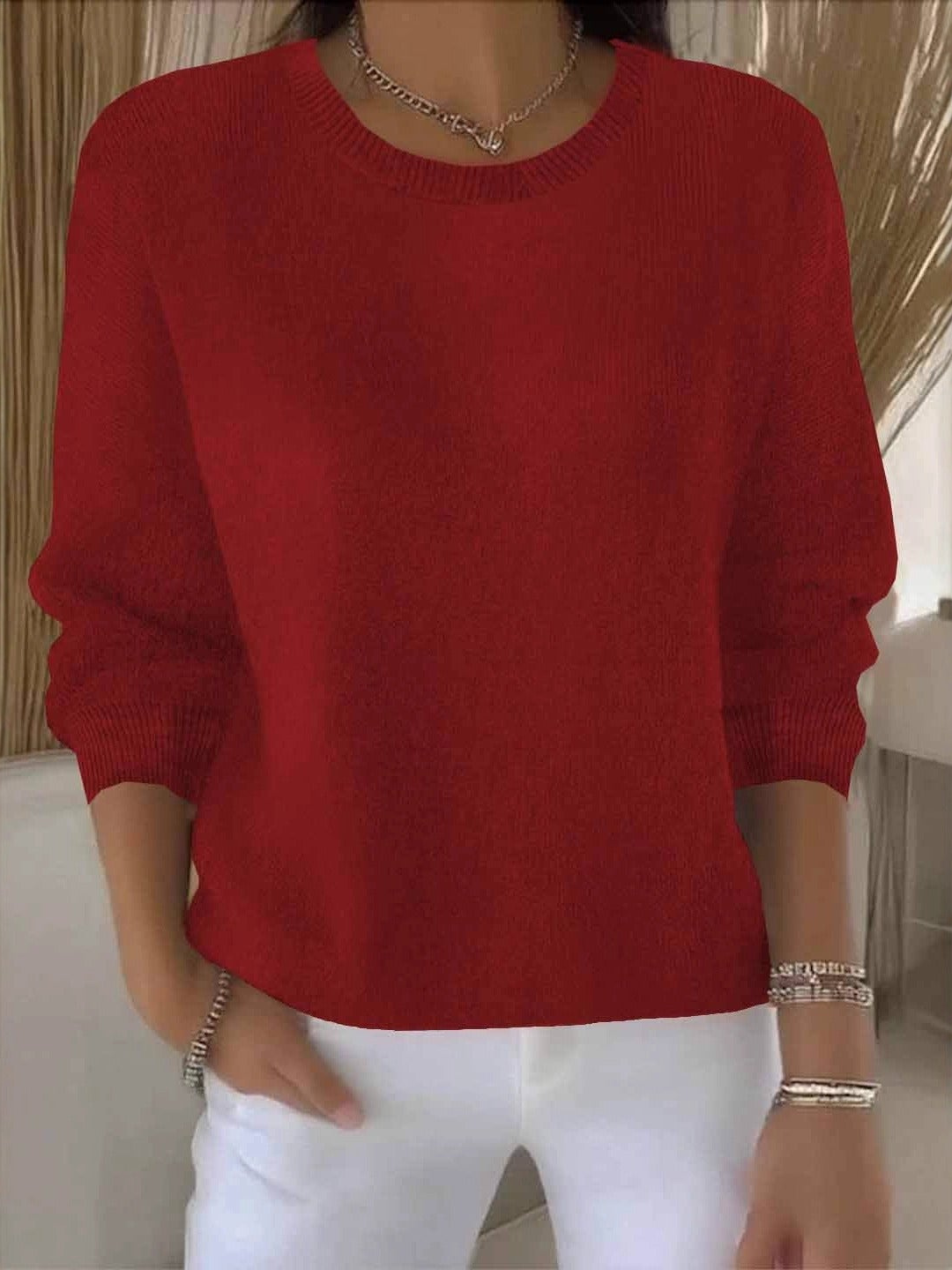 Monica - Flatterende Oversized Fijngebreide Trui