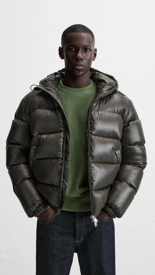 Marcus | Stijlvolle Warme Glanzende Donzen Winterjas
