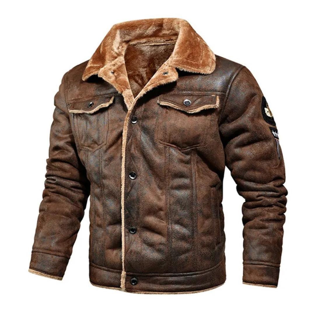 Julian - Klassieke Leren Aviator Jas