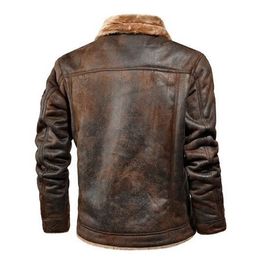Julian - Klassieke Leren Aviator Jas