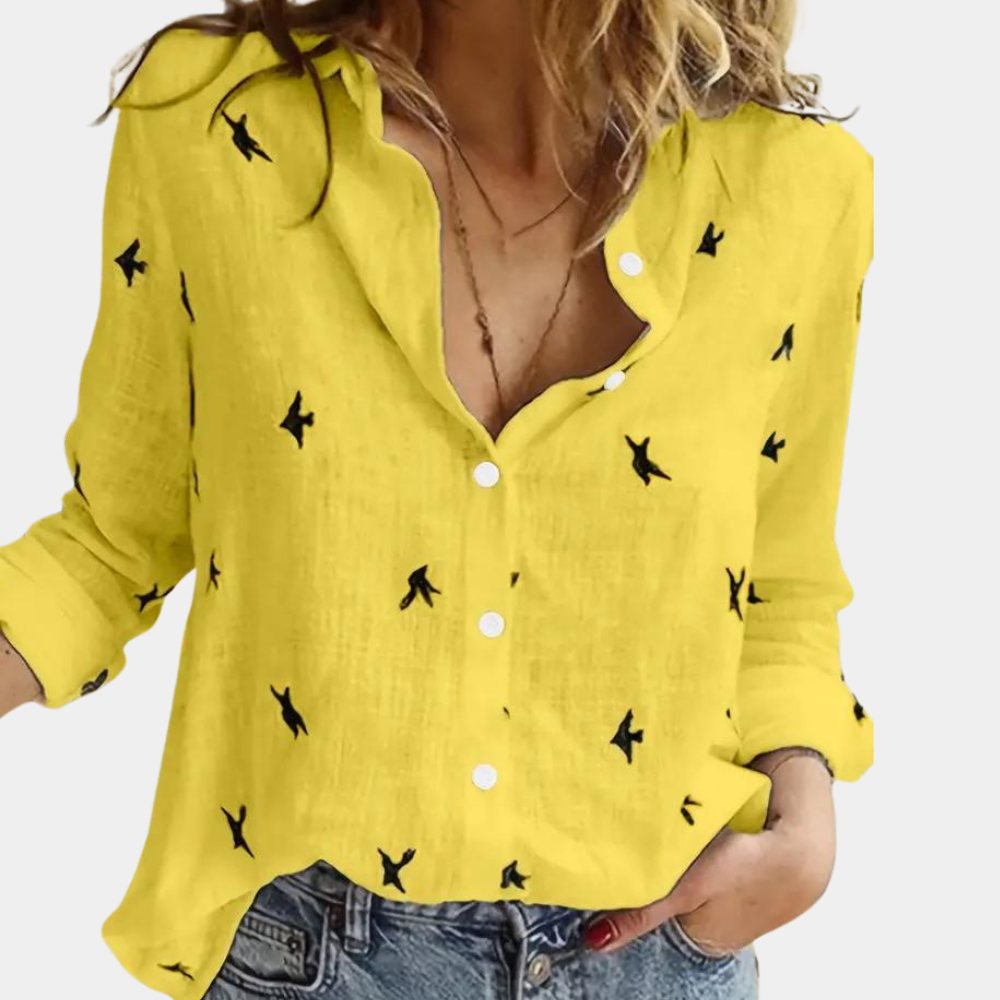 Celine - Stijlvolle Blouse Met Print Lange Mouw Dames