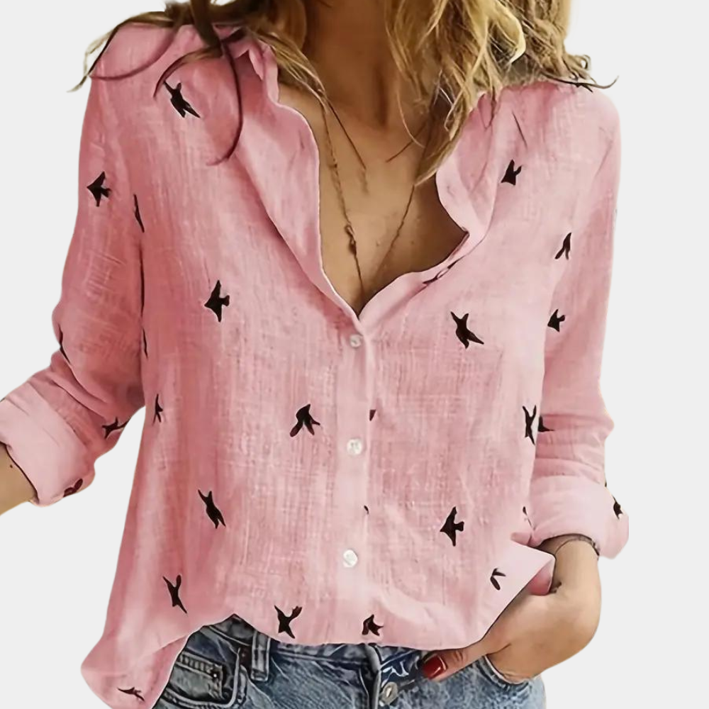 Celine - Stijlvolle Blouse Met Print Lange Mouw Dames