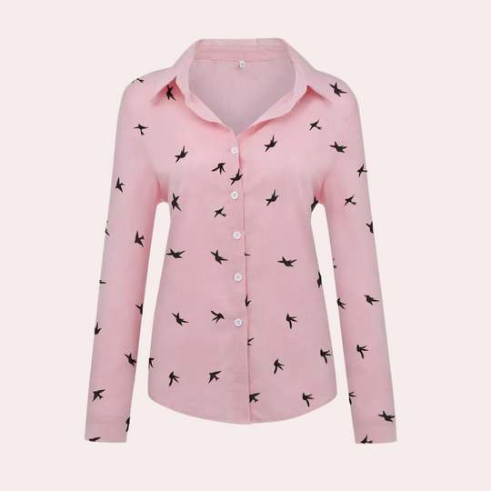 Celine - Stijlvolle Blouse Met Print Lange Mouw Dames