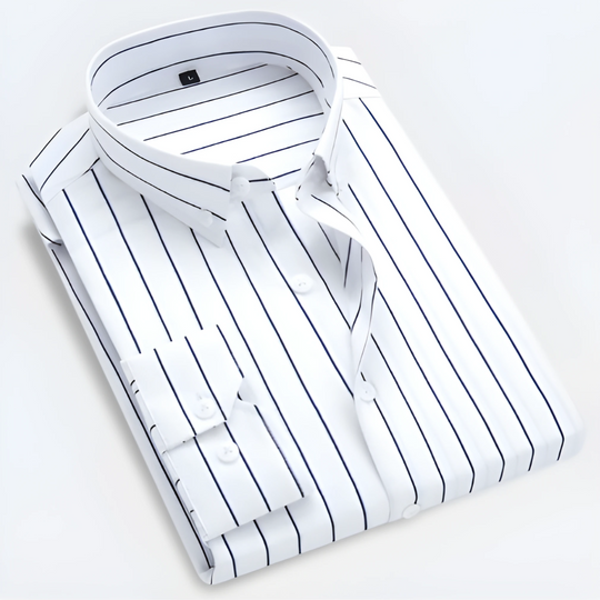 Matteo - Gestreept Slim Fit Overhemd Heren