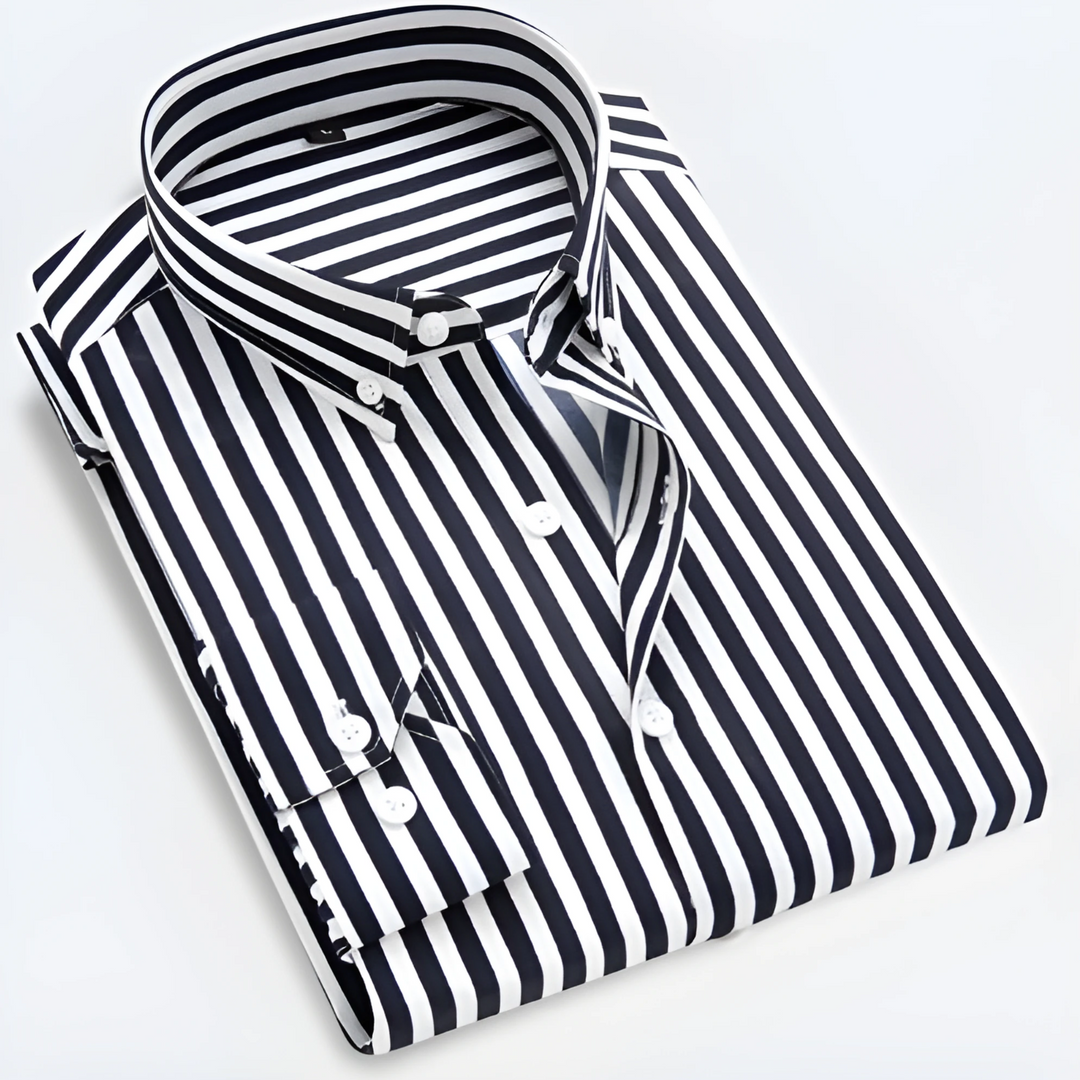 Matteo - Gestreept Slim Fit Overhemd Heren
