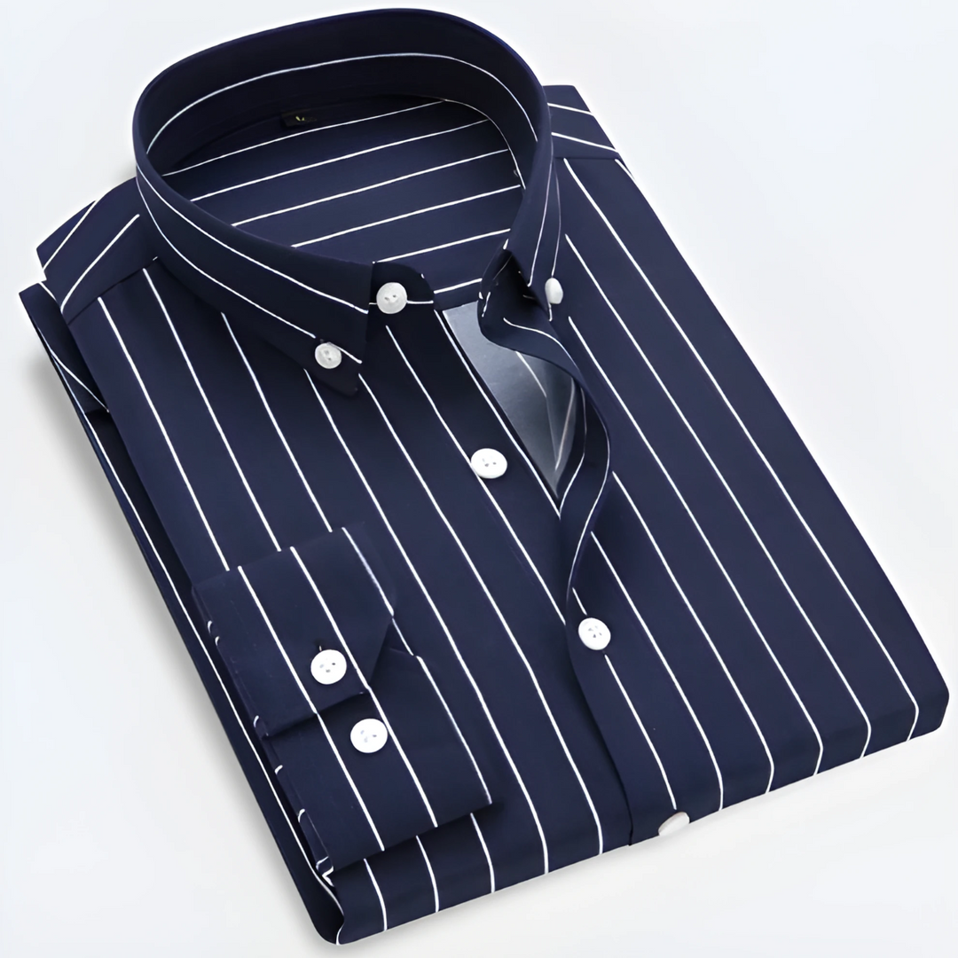 Matteo - Gestreept Slim Fit Overhemd Heren
