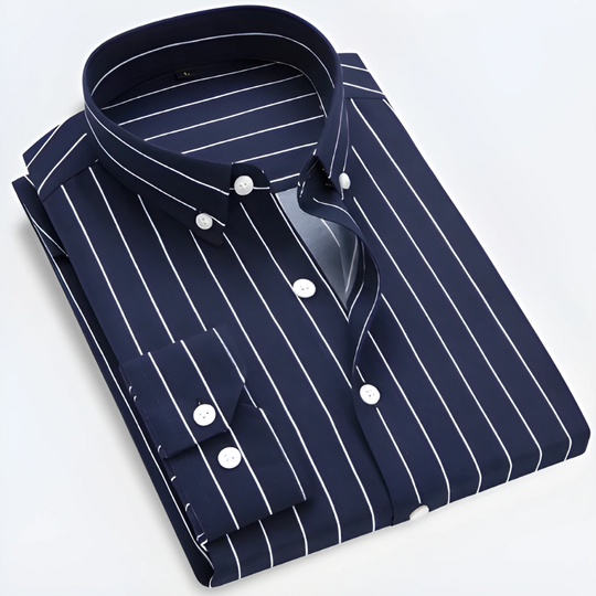 Matteo - Gestreept Slim Fit Overhemd Heren