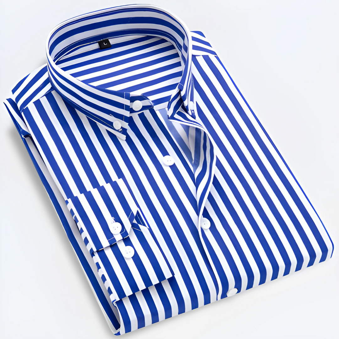 Matteo - Gestreept Slim Fit Overhemd Heren