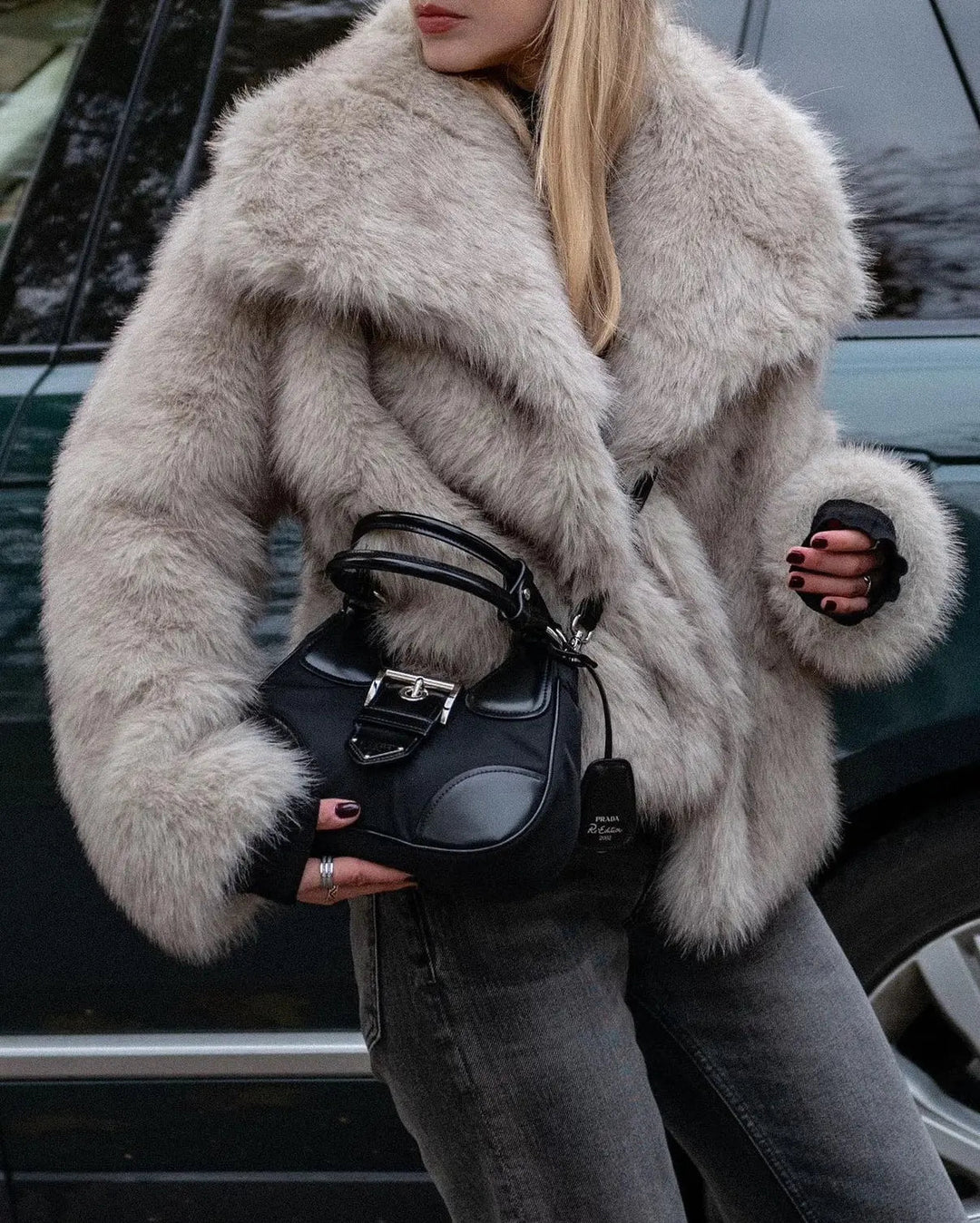Vanessa - Elegante Korte Bont Winterjas
