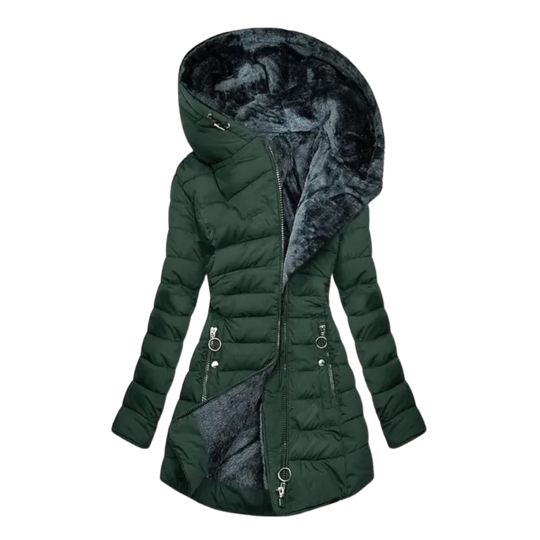 Petra | Elegante Warme Halflange Gewatteerde Winterjas