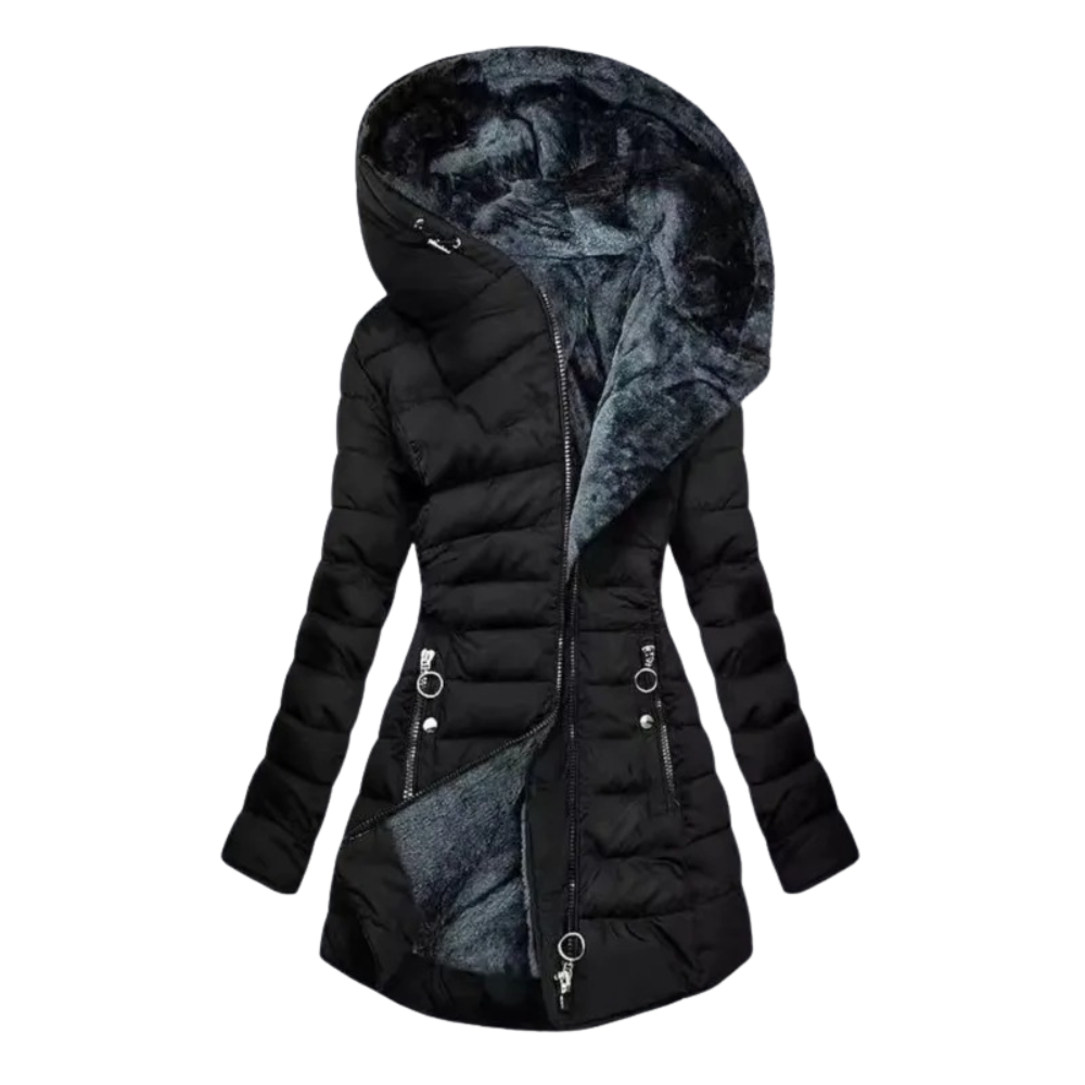 Petra | Elegante Warme Halflange Gewatteerde Winterjas