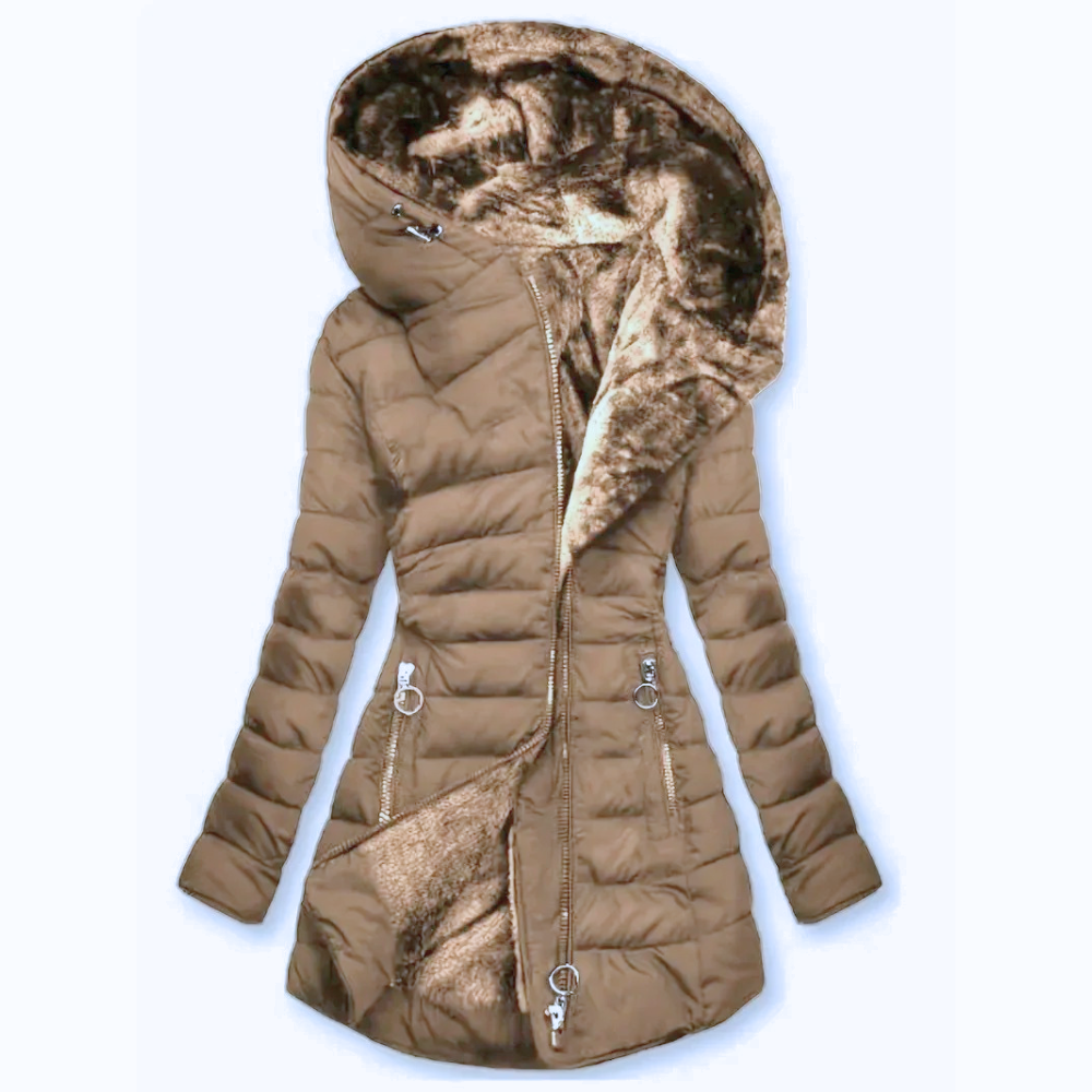 Petra | Elegante Warme Halflange Gewatteerde Winterjas
