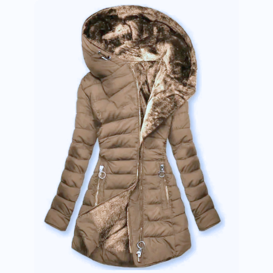 Petra | Elegante Warme Halflange Gewatteerde Winterjas