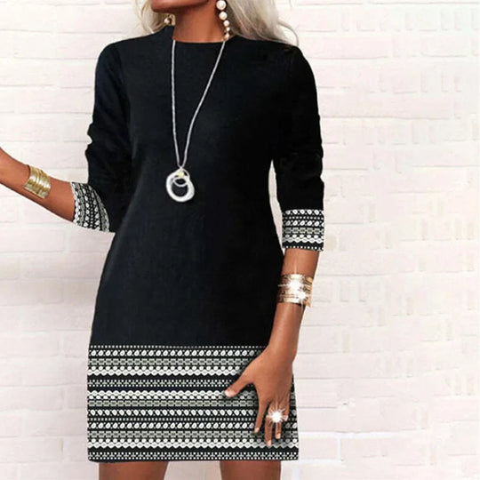 Dames Jurk Stijlvol Met Print - Lily
