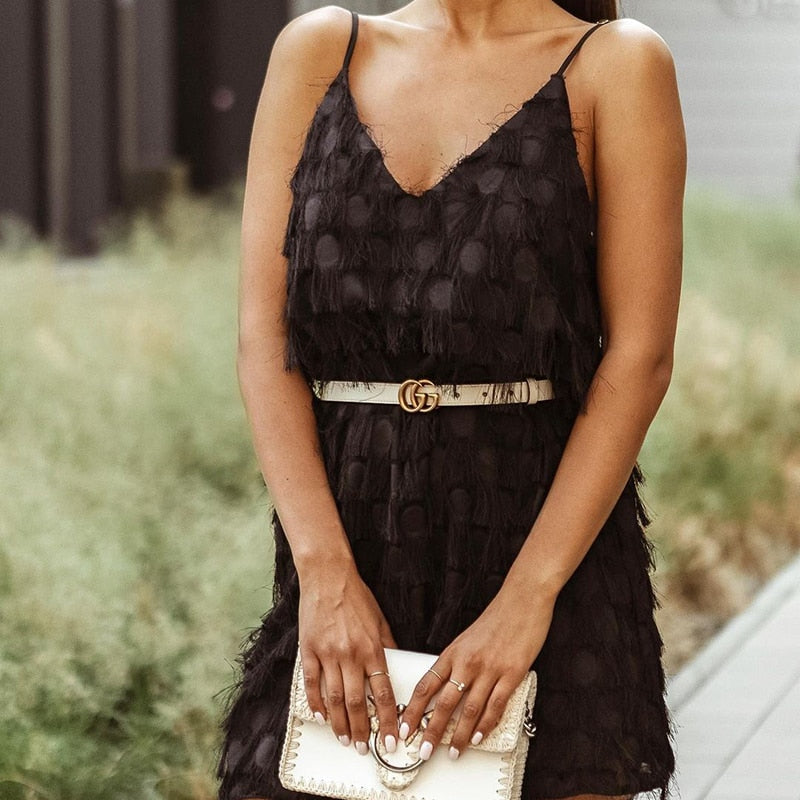 Wendy - Trendy Franje Jurk