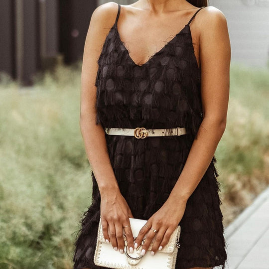 Wendy - Trendy Franje Jurk