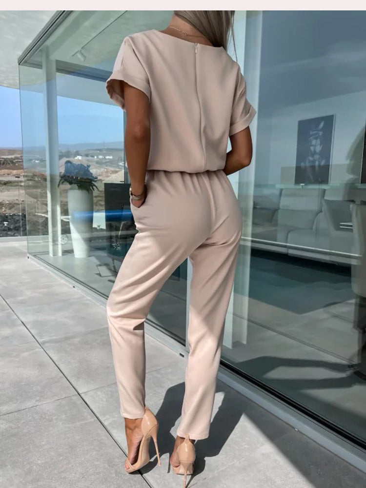 Isolde - Zomerse Sandy Jumpsuit met Luchtige Pasvorm