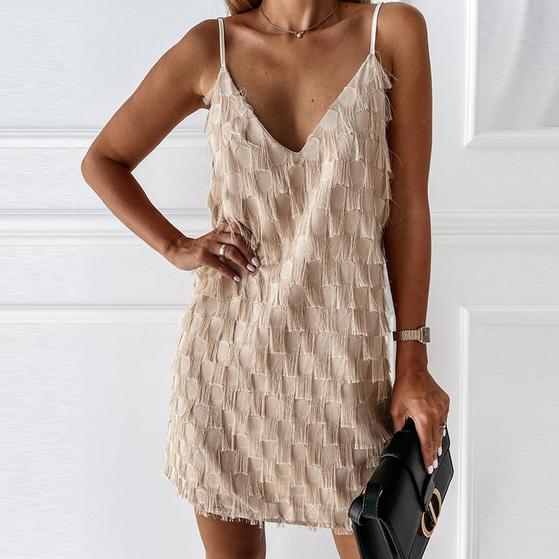 Wendy - Trendy Franje Jurk