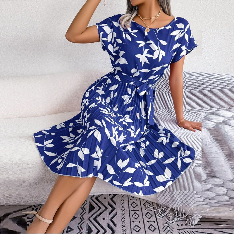Sharla - Bedrukte Midi Jurk - Chic en Veelzijdig, - Dames-2