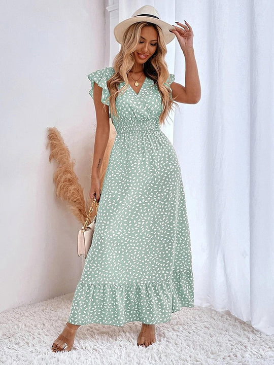 Sandra - Flatterende Maxi Jurk