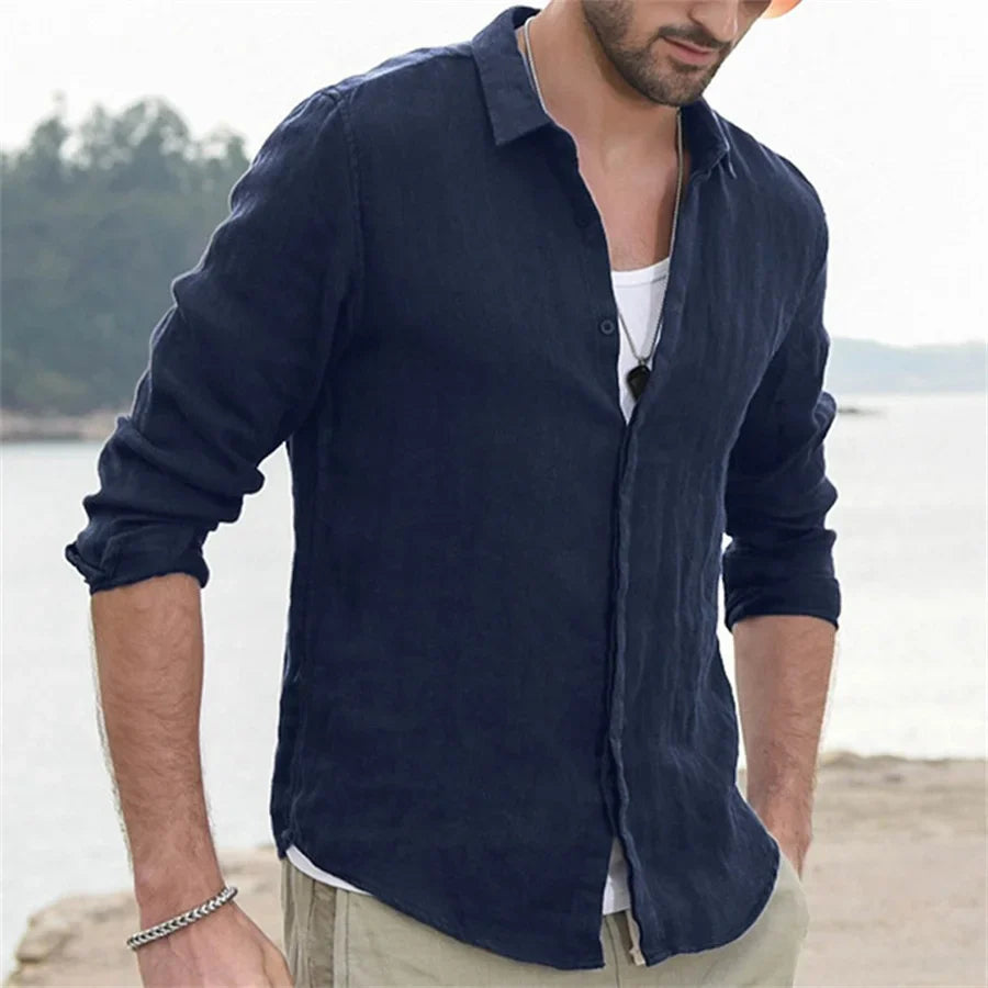 Variant image for Bram - Luchtig Katoenen Overhemd - Casual - Heren-13